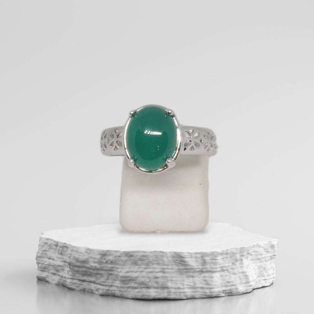 NEW Karis Green Onyx Ring Size 7